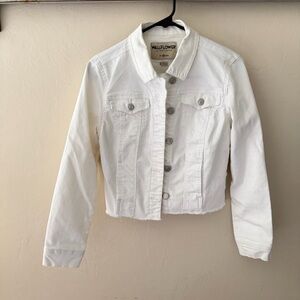 NWOT Wallflower Authentic White Denim Jean Jacket Sz S
